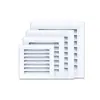 Dutos de Ventilação Feitos de ABS com Camadas Simples ou Duplas, Aço Inoxidável, Liga de Alumínio, Grelhas de Ventilação com Aletas, Grelhas de Saída de Ar