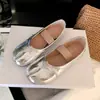2026 Novas Mules Ballet Elegantes de Salto Baixo, Rasteirinhas Slip-On, Macias, com Biqueira Dividida