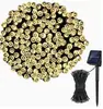 Luces Solares LED de Cadena, Luces de Hadas Centelleantes Impermeables IP65 con Estaca de Suelo, Lámpara Decorativa para Exteriores para Jardín Balcón Patio Fiesta Festiva