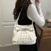 Bolso de Hombro con Asa de Mano Estilo Coreano para Viajes, Elegante, Gran Capacidad, Mariposa, Debajo del Brazo para Mujer, Nueva Moda 2026, Bolso Tote de Lunares