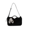 Bolso de Mano de Felpa Estilo Ins de Alto Valor para Mujer 2026 Nuevo Elegante Bolso Cruzado Lindo Muñeco Bolso Cubo Peludo
