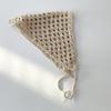 Lenço Triângulo de Renda Estilo Francês Elegante Vintage Decorativo Pequeno Lenço ins Lenço de Cabeça Oco Faixa de Cabelo Amarração Bolsa Flappy All-match