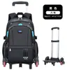 Nova Mochila Escolar com Rodinhas Alunos do Ensino Fundamental Crianças de 2ª-3ª-5ª-6ª Série Mochila Tipo Carrinho Escalada Grande Capacidade