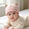 Gorro para bebé para primavera y otoño, adecuado para recién nacidos e infantes, protege la fontanela, diseño de osito, unisex, cubrecabezas estilo coreano