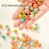 Acessórios de Joias Tecidos Contas Soltas de Cerâmica Bola com Esmalte de Flor Furo Grande Material para Pulseira Estudante Feminina Pulseira Redonda DIY