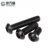 Aço Inoxidável 304 Flor de Ameixa Preta Interna Parafuso Antifurto Parafuso de Cabeça Redonda Parafuso de Cabeça Chata M4M5M6