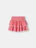 Stock Listo Falda Corta Plisada Cuadros Casual para Mujer Estilo Europeo y Americano con Cintura Alta y Adorno de Encaje
