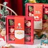 Caja de Empaque para Macarrones Coreanos Gruesos de Año Nuevo 9 Caja de Regalo Dura Transparente Caja de Postre Horneado Caja de Cumpleaños Navidad
