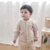 Abrigo infantil para primavera, otoño e invierno, chaqueta de manga larga para niños y niñas, cárdigan de bebé lindo, top para usar en capas