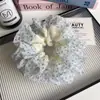 Lazo para el pelo plisado floral de hortensia de burbujas arcoíris dulce coreano Lazo para el pelo francés suave de alta gama Accesorios para el pelo