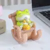 Criativo Fofo Porta Celular Sapinho para Mesa de Escritório Artesanato em Resina Enfeites Decorativos Presente de Aniversário