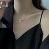 Collar con colgante de perla de agua dulce de la marca Fu, cadena de clavícula, puerta Han Guodong, collar de celebridades de Internet, diseño de moda para mujer, collar elegante con sentido