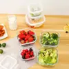Lonchera de vidrio de gran capacidad, adecuada para trabajadores de oficina, apta para microondas, con tapa, y un juego que incluye un recipiente hermético para alimentos apto para refrigerador para mantener los alimentos frescos