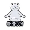 Diseño Transfronterizo Estilo Casual Broche Gatito Lindo Haciendo Yoga Insignia de Animal de Metal Joyería de Dibujos Animados