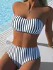 2027 Comercio Exterior Transfronterizo de Amazon Europeo y Americano Estampado de Leopardo Sexy de Moda Conjunto de Dos Piezas Traje de Baño para Vacaciones en la Playa