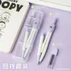 Set de Compás de Colores Morandi con Mina Herramienta de Dibujo para Examen de Estudiante 2 Piezas Papelería de Aprendizaje Compás Metálico