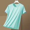 Camiseta de Manga Corta de Seda de Hielo para Hombre y Mujer Verano 2024 Ligera Holgada Deportiva Transpirable Secado Rápido Ropa Elástica Ropa de Bádminton