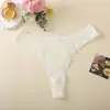 Tanga Popular de Costilla Transfronterizo con Encaje de Moño, Algodón Puro, Transpirable y Sexy T-Pants para Mujer, Venta al por Mayor