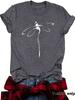 Em estoque Europeu e americano gola redonda moda libélula estampada top feminino camiseta Amazon em estoque solto manga curta comércio exterior atacado