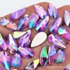 9*18Mmab Color Gota de Agua Rhinestones Acrílicos Rhinestones de Fondo Plano para Joyería Manualidades Decoración Accesorios de Ropa Materiales DIY