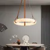 [Transfronterizo] Lámpara de Segunda Mano para Sala de Estar y Comedor, Candelabro Minimalista de Mármol de Lujo Ligero Estilo Francés, Lámpara Vintage de Diseñador para Dormitorio de Villa