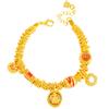 Pulsera Pu Zuo Jiu Amarilla Dios de la Riqueza Martillo Bolsa con Cierre Envuelto Nuevo Chino Ajustable Joyería para Mujeres