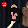 2026 Novo Estilo de Verão Roupas Infantis Soltas e Estilosas para Meninas Tops de Algodão Puro Manga Curta Camisetas Finas para Meninas de Meia-Idade e Mais Velhas