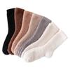 Calcetines de dormir de lana coral de otoño e invierno, gruesos y cálidos hasta media pantorrilla, para uso doméstico, de color liso, para mujer, venta al por mayor