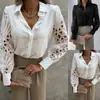 2025 Amazon Europeu e Americano Transfronteiriço Primavera e Verão Novo Quente Camisas Femininas de Renda Colorida com Emenda para Mulheres