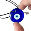 Colar Olho Turco Azul Olho do Diabo Mais Vendido, Corda de Cera Pingente Redondo Olho do Diabo Pulseira