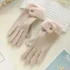 Luvas Quentes para Mulheres no Inverno, Espessadas com Lã, Fofas, à Prova de Vento, Espessadas com Lã, Adequadas para Ciclismo ao Ar Livre, Luvas Quentes com Tela Sensível ao Toque