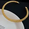 Diseño Único de Nicho Collar Simple de Metal para Mujer Personalidad Gargantilla de Círculo Liso Estilo Frío Joyería de Alta Gama para Mujer