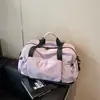 Bolsa de Viaje Multifuncional Ligera, Bolsa de Equipaje de Gran Capacidad para Viajes de Negocios de Corta Distancia, Bolsa de Almacenamiento de un Solo Hombro, Bolsa Plegable para Fitness para Mujeres