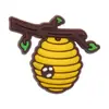Pingentes de sapato tipo tamanco na cor amarela, abelha de desenho animado, sol, borboleta, acessórios de sapato DIY, fivelas de sapato de borracha macia em PVC, exclusivamente para vendas transfronteiriças