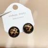 Pendientes Geométricos Redondos Retro Elegantes con Estampado de Leopardo Marrón para Mujer Lujo Accesible Pendientes de Gama Alta Pendientes Nuevos de Estilo Caliente 2025