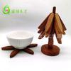 Suministro Directo de Fábrica Espesado Árbol de Navidad de Madera Almohadilla Anti-escaldaduras para Olla de Arena Hogar Chino Un Árbol Madera Maciza Almohadilla Aislante de Calor