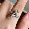 Anillo de Burbuja de Meteoro Estilo Ins para Mujer, Diseño Artesanal Dulce Envolvente, Corazón de Niña Abierto, Anillo Ajustable con Forma de Estrella