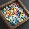 Cuentas Espaciadoras de Colores Ojo de Diablo Cuentas de Cerámica Pulsera Materiales DIY Accesorios para Joyería Cadena para Teléfono Cuentas Sueltas