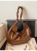 Bolso Cruzado para Axila para Mujer, Gran Capacidad, Nuevo Otoño e Invierno 2026, Bolso de Bolitas Plegado Vintage de Nicho