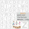 Suministro Exclusivo Transfronterizo de Juego de 36 Piezas de Plantillas de Letras del Alfabeto Inglés Pintadas con Números 62 Decoración de Pared Hueca para Pintar