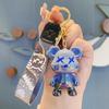 Llavero con forma de oso que cambia de color de dibujos animados, accesorio para pareja, llavero de coche, colgante para bolso, adornos, regalos pequeños creativos al por mayor