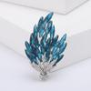 Broche de espiga de trigo de cristal, estilo coreano de alta calidad, para mujer, elegante, para traje, abrigo, ropa, accesorios, alfiler.