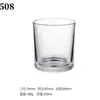 Vaso de vela, recipiente de vidrio transparente, taza vacía para aromaterapia, candelabro romántico para dormitorio, adornos, vaso de vidrio rociable multicolor