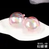 Bola Plástica Transparente Colorida Galvanizada Laser Fantasia Decoração de Bolo de Aniversário Plug-in Mesa de Sobremesa Decoração