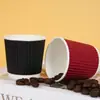 Vasos de Papel Corrugado Desechables para Café, Vasos de Café, Vasos para Bebidas, Vasos para Té con Leche de Oficina Comerciales, Vasos de Papel Kraft Engrosados para Llevar