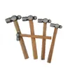 Martelo de cabeça redonda de aço branco com cabo de madeira para atacado, martelo de mamilo 0,5-3p libra, várias especificações, martelo de ferro, martelo de carpintaria, martelo de construção