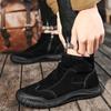 Botas Martin Botas Masculinas de Cano Alto Estilo Britânico Botas de Ferramentas Ao Ar Livre Sapatos Modernos Botas de Couro de Cano Médio Sapatos Casuais Martin de Outono Masculino