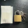 Cadeado de Cobre Imitação, Fechadura de Porta, Cadeado Pequeno, Cadeado para Mala Caixa de Correio, Cadeado para Caixa de Ferramentas, Cadeado Brilhante Neutro Sem Palavras para Exportação