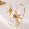 Pulseras para el Brazo Superior de Moda Transfronteriza Europea y Americana Anillos de Brazo Geométricos con Flores de Hoja Accesorios de Nicho para Vacaciones de Verano de Mujer
