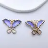 Colgante de Mariposa de Cristal Chapado en Cobre Dorado, Lujo Ligero, Microincrustación de Circonita, Diseño de Accesorios para Joyería DIY, Pulsera, Collar